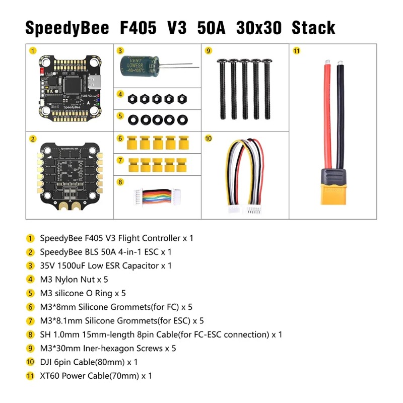 Полетный контроллер SpeedyBee  – обзор и цена Speedybee F405 V4 Bls 55A Stack
