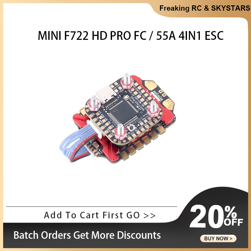 SKYSTARS 20×20 Mini Stack F722 – обзор и цена Foxeer Reaper F4 128K 65A Esc